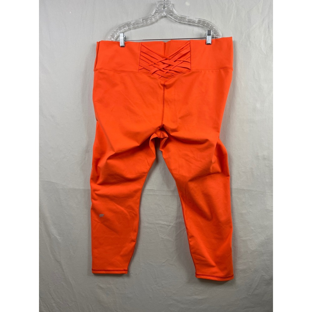 Fabletics PowerHold Leggings Womens 4X Orange High Rise 7/8 Compression Yoga - Picture 9 of 12
